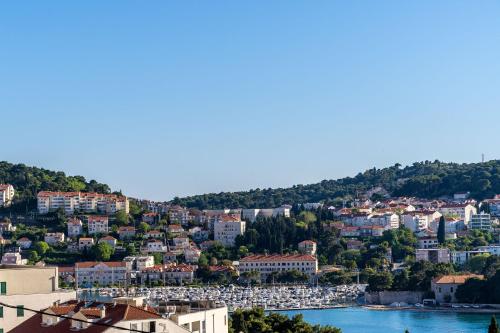 vistas a una ciudad con río y edificios en Apartment & Rooms Alan, en Dubrovnik