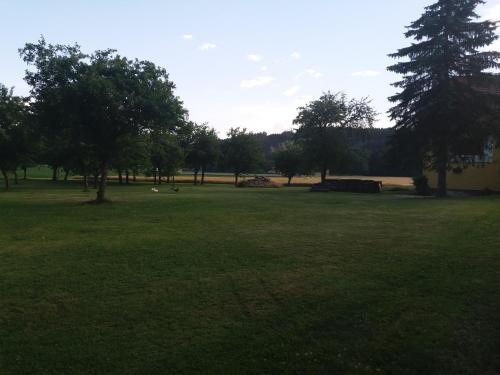a park with trees and a field of grass at Dachberghof in Sankt Andrä