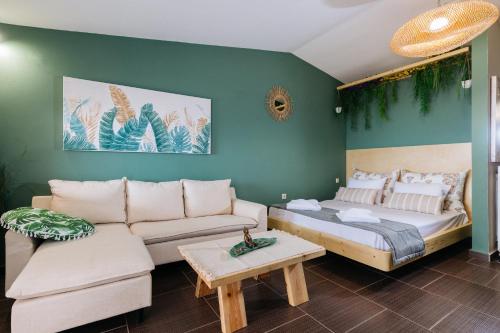 Posezení v ubytování Boho Sea View Studio