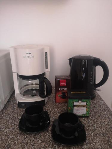 a counter top with a coffee maker and a coffeemaker at Kuća Cvjetković in Gruda