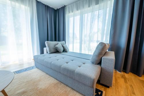 Χώρος καθιστικού στο Delta Luxury Apartment with terrace