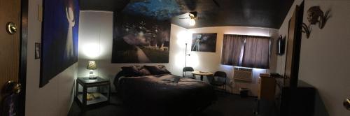 a bedroom with a bed in a room at Sunset View Inn L.L.C in Alamo
