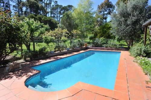 an image of a swimming pool in a yard at Lavender Farm in Healesville