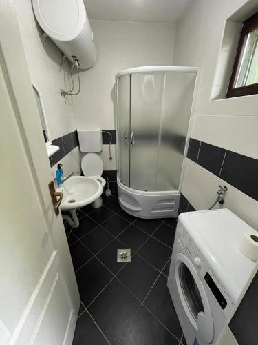 Koupelna v ubytování Underwoods Žabljak Guesthouse
