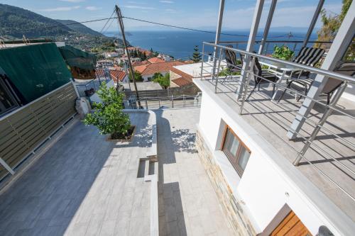 a view from the balcony of a house at Casa di levante - Glossa Skopelos in Loutraki