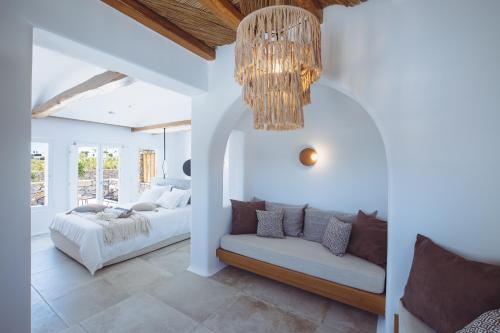 Lova arba lovos apgyvendinimo įstaigoje Amodara Boutique Villas-Naxos Boutique Luxury Private Villas