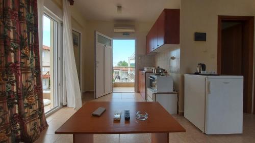 Kuchyň nebo kuchyňský kout v ubytování Hotel Kassandros