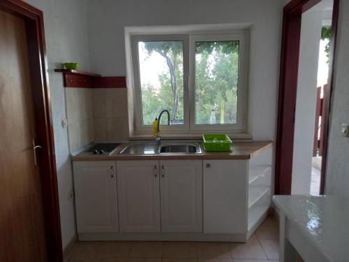 Kuchyň nebo kuchyňský kout v ubytování Astra apartman