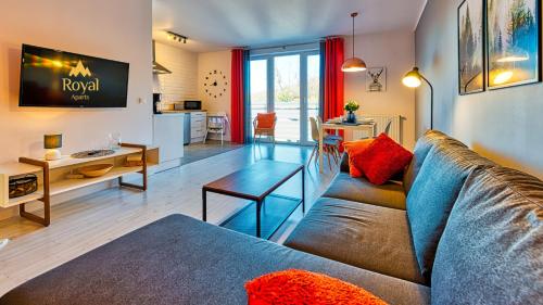Χώρος καθιστικού στο Apartamenty 11-go 26 i 22 Listopada by Royal Aparts