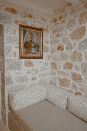 Χώρος καθιστικού στο Limeni Villa