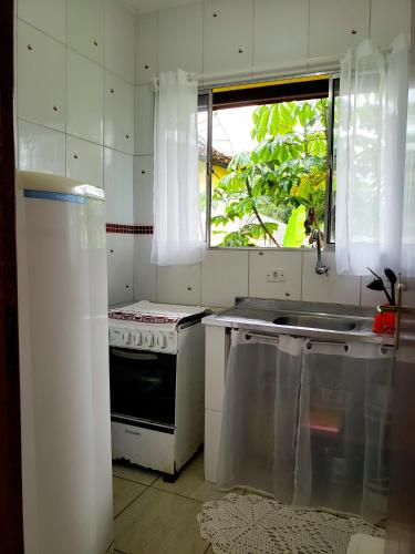 Dapur atau dapur kecil di Pousada Portal das Estrelas