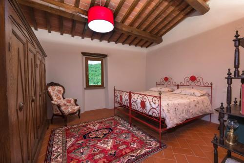 Castellina di Bocco 객실 침대