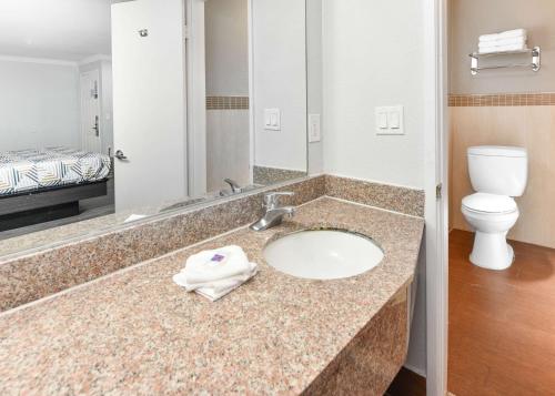 A bathroom at Motel 6-Anaheim, CA - Convention Center