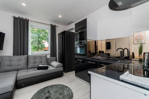 A cozinha ou cozinha compacta de VIP House Apartamenty