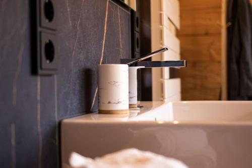 Koupelna v ubytování Almdorf Vorderbrand