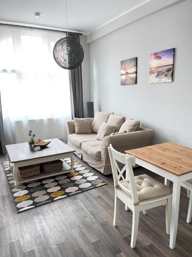 Ruang duduk di Speicher 21 Apartments