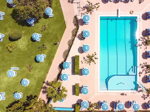 an overhead view of a swimming pool in a yard at Antico Podere San Francesco in Vada