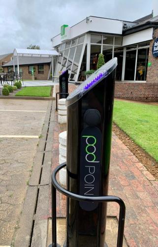 a parking meter sitting on a table in front of a building at Holiday Inn Dover by IHG in Dover