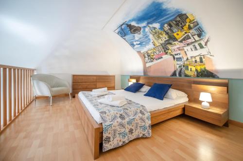 Residence dei Pescatori tesisinde bir odada yatak veya yataklar