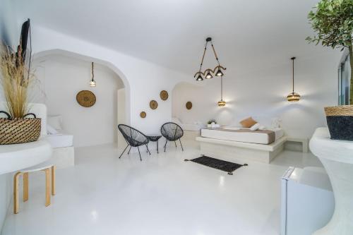 Χώρος καθιστικού στο Amethyst Luxury Suites Oia