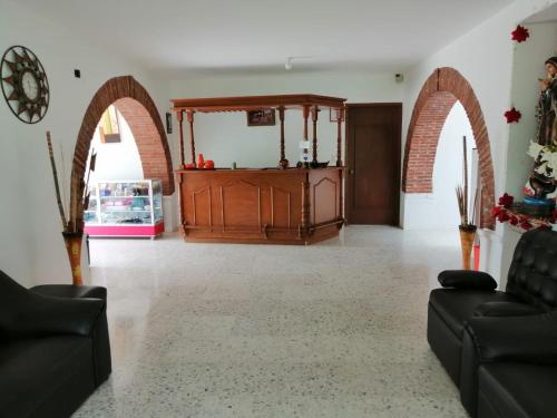 Χώρος καθιστικού στο Hotel Sierra Bonita