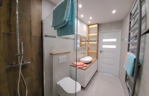 Koupelna v ubytování Hotel Ustka