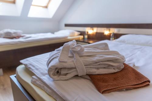 Postel nebo postele na pokoji v ubytování Apartmán Aqua Bešeňová