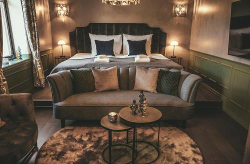 מיטה או מיטות בחדר ב-Hotel Fredrikstad
