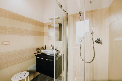 Koupelna v ubytování B&b La Cicala