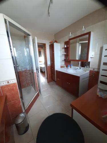 Ванна кімната в Chambre d'hôte le Bois Joli