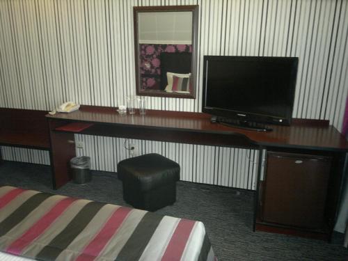 TV a/nebo společenská místnost v ubytování Family Hotel Yagoda88