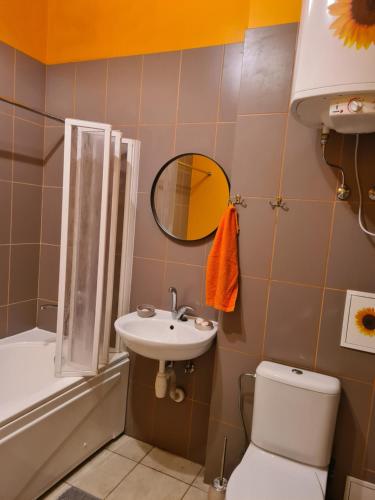 Koupelna v ubytování Libau Baden apartamenti