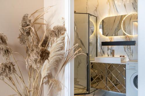 Kúpeľňa v ubytovaní Apartament Golden Rose