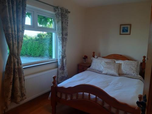 a bedroom with a bed and a window at Causeway Country Lodge in Causeway