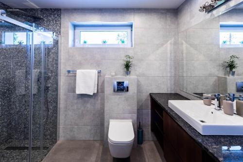 Koupelna v ubytování Apartamenty Trzy Rybki