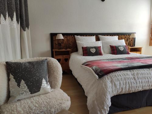 Cama o camas de una habitación en La Source Du Pré Masset