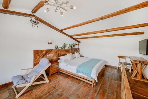 Postel nebo postele na pokoji v ubytování Chunjian Guesthouse