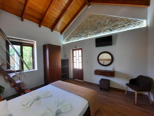 Cama o camas de una habitación en Stone Mansion