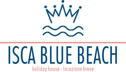 a logo for a blue beach with a crown at ISCA BLUE BEACH Casa in Villa vicino al mare, sino a max 8 persone in Isca sullo Ionio