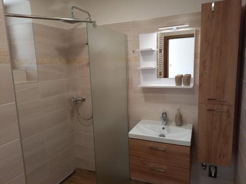 Koupelna v ubytování Apartmány 27