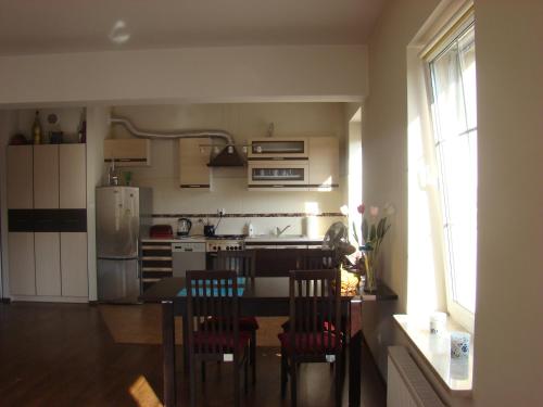 Kuchyň nebo kuchyňský kout v ubytování Apartament Kasia