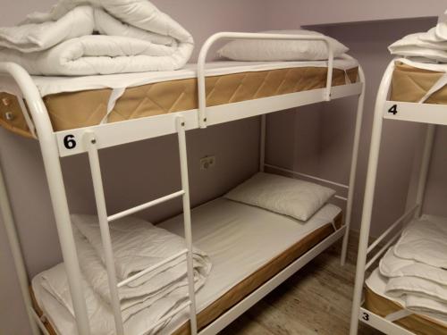 Palanda nebo palandy na pokoji v ubytování Женский Hostel Dvor