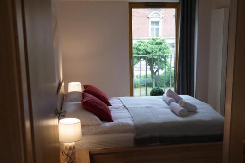 Кровать или кровати в номере Nowy Apartament Zygmunta Premium
