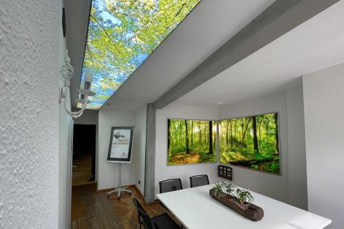 a house with a skylight on the ceiling at Hotel Elch in Nuremberg