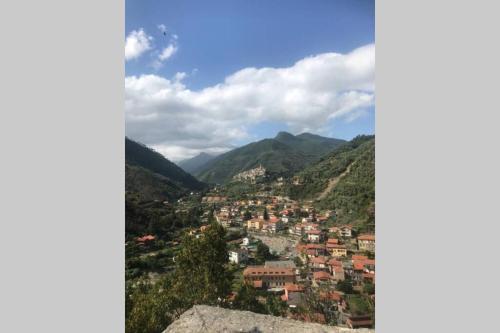 a view of a village in the mountains at Alloggio U SPORTEGU DA E MONTI A GIAIA in Badalucco