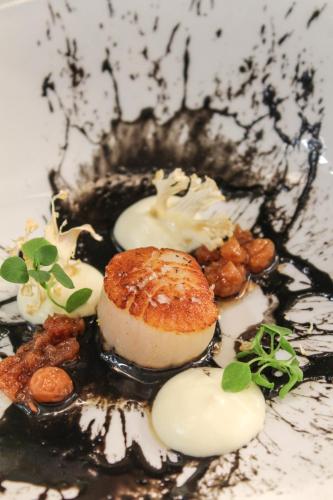 a plate of food with a dessert on it at Bunratty Manor Hotel in Bunratty