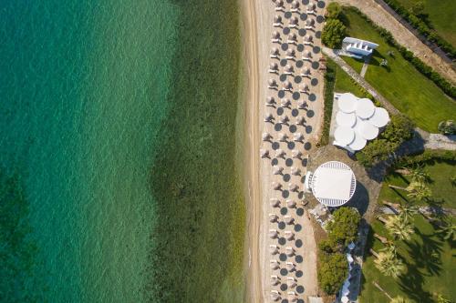 Uma vista aérea de Kassandra Palace Seaside Resort