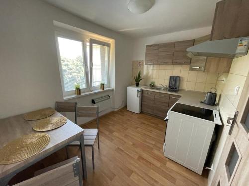 Kuchyň nebo kuchyňský kout v ubytování Apartmány - Školní
