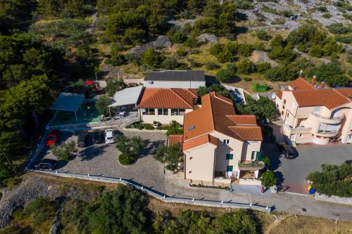 an aerial view of a house at Hotel Murter in Murter