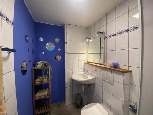 Koupelna v ubytování Haus Heideblick
